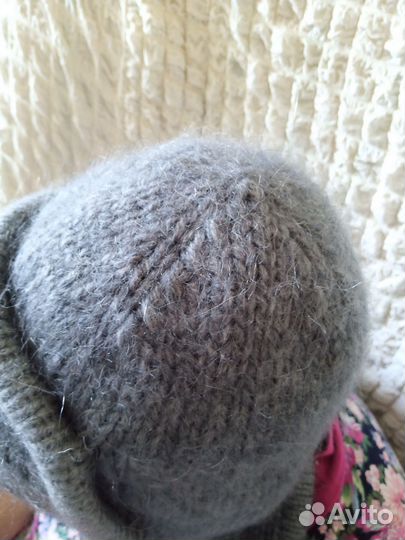 Шапка- ушанка вязаная