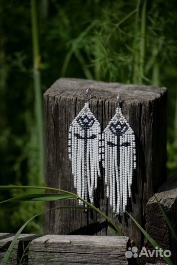 Серьги из бисера