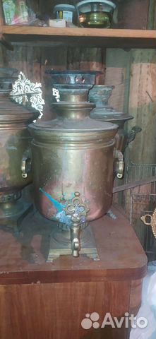 Старинный дровяной самовар
