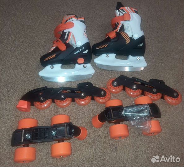 Ролики и коньки детские три в одном