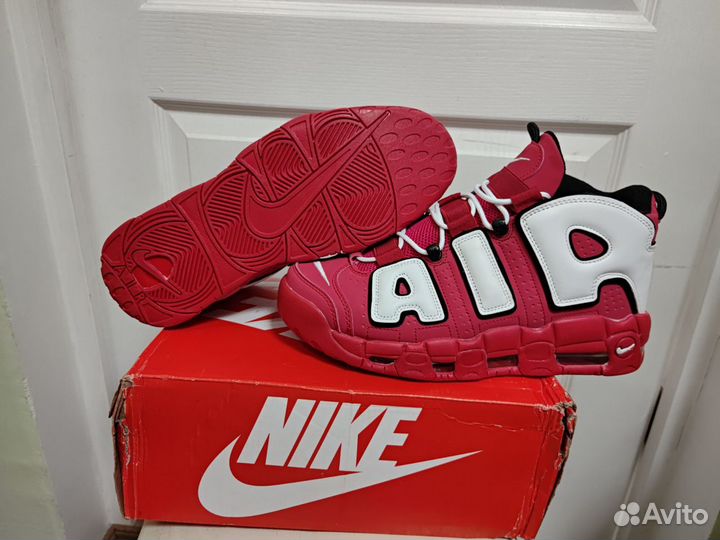 Nike Air More Uptempo University Red Black White