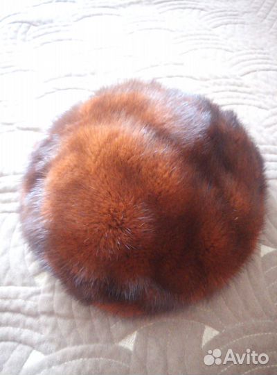 Берет женский норковый мягкий