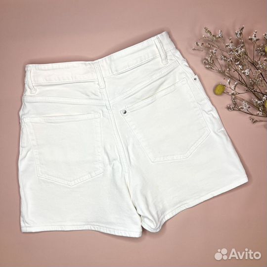 Шорты H&M XS (34) джинсовые белые короткие