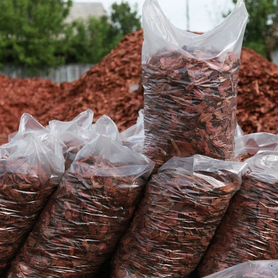 Мульча лиственницы и сосны оптом и в розницу