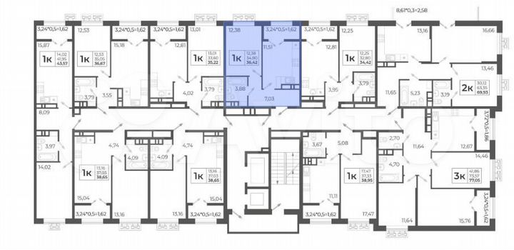 1-к. квартира, 36,4 м², 3/14 эт.