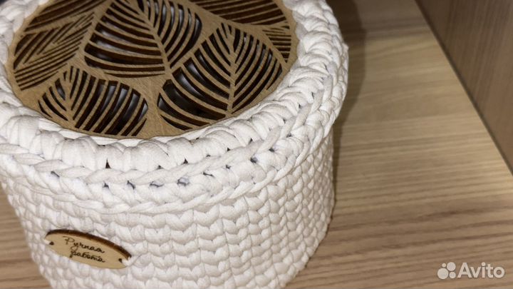 Вязанная корзина