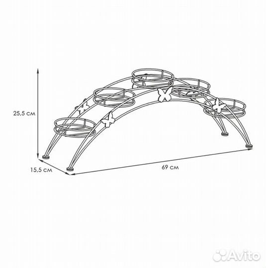 Металлическая подставка для цветов