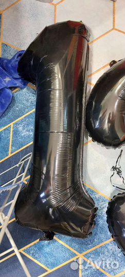 Большие надувные шары цифры 1 и 3