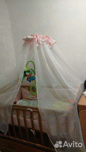 Кровать-трансформер детская с балдахином