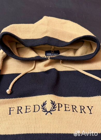 Винтажный вязаный свитер Fred perry