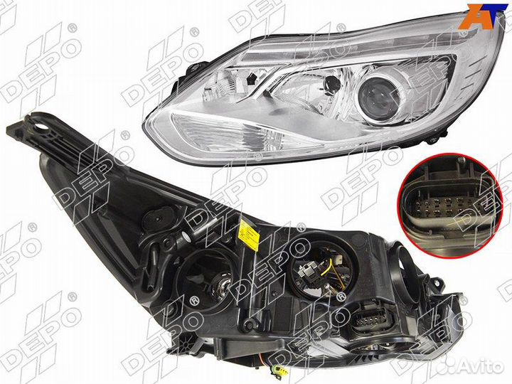 Фара ford focus III 11-15 LH под ксенон,дхо, c кор