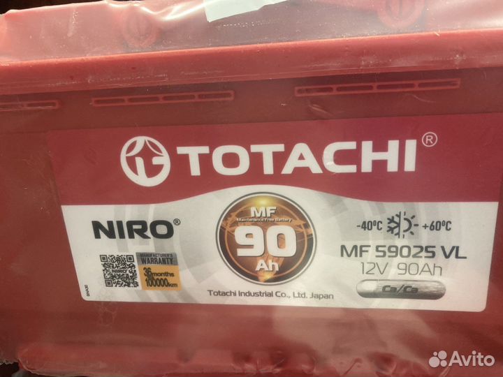 Аккумулятор totachi niro 90а/ч