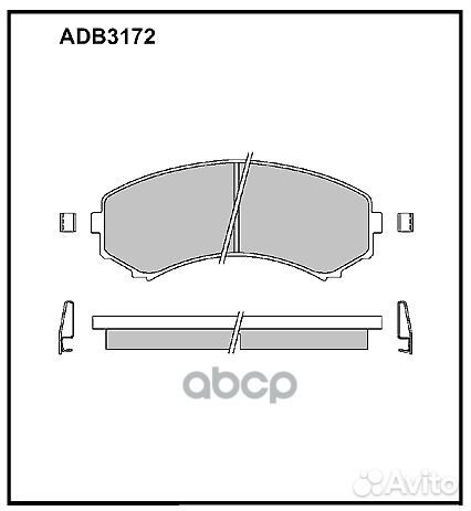 Колодки тормозные ADB-3172/N-5376 ADB-3172 alli