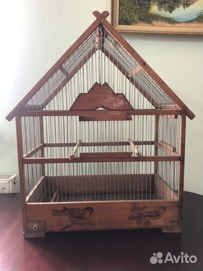 Клетка для птиц деревянная