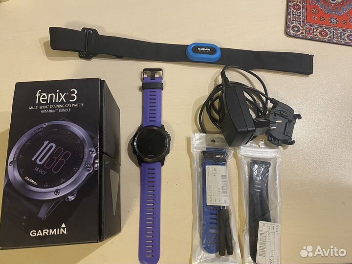 Часы мультиспортивные garmin fenix 3 с hrm-tri