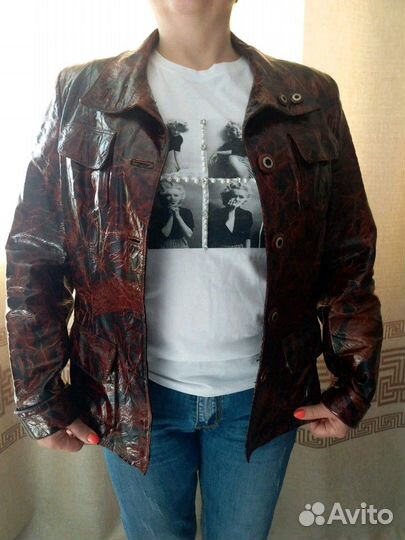 Пиджак кожаный