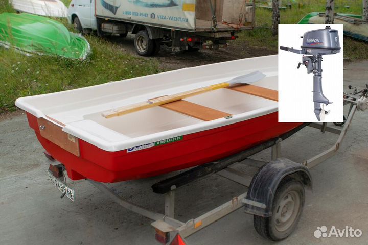 Моторно-вёсельная лодка Тортилла-395 с Рундуками T