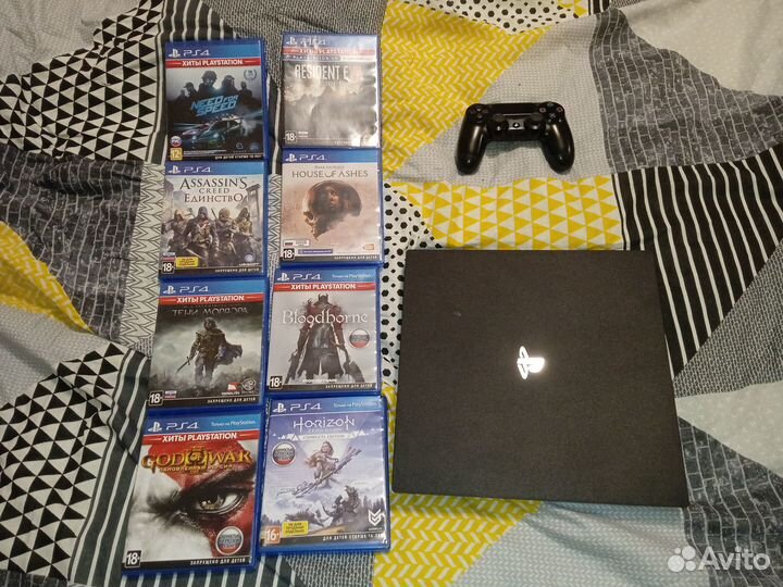 Sony playstation 4 pro 1tb 8 игр + 2 DualShock