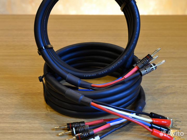 Hi-End спикерный кабель 2x2,5м (сечение 4х4мм²)