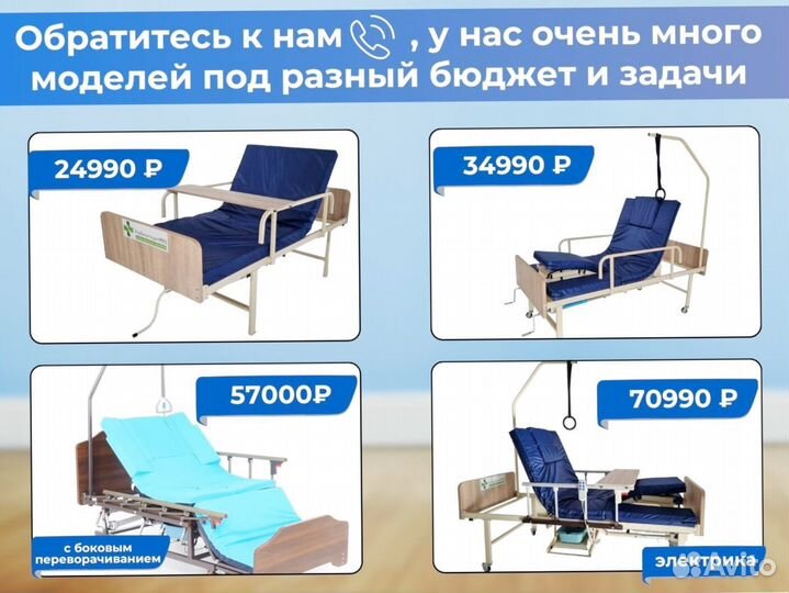 Кровать функциональная для ухода за больными