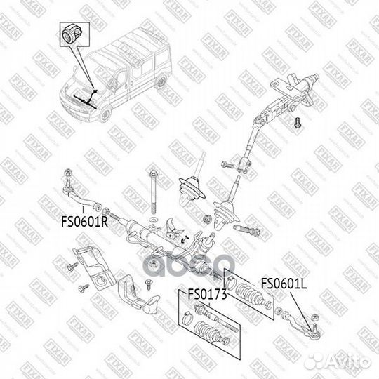 Наконечник рулевой тяги правый renault espace