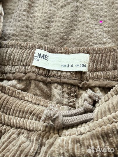 Костюм брюки и рубашка микровельвет Lime 104