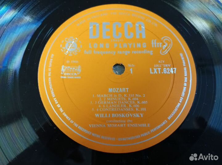 Моцарт Boskovsky Dances Marches винил