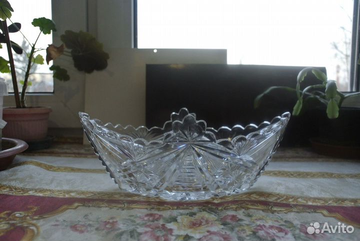 Хрустальная конфетница салатница времен СССР