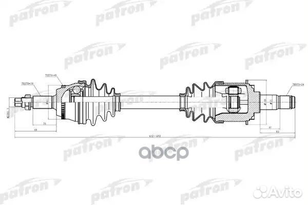 Полуось лев lexus: RX330, RX350 04-09 toyota: