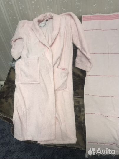 Банный комплект махровый халат и полотенца