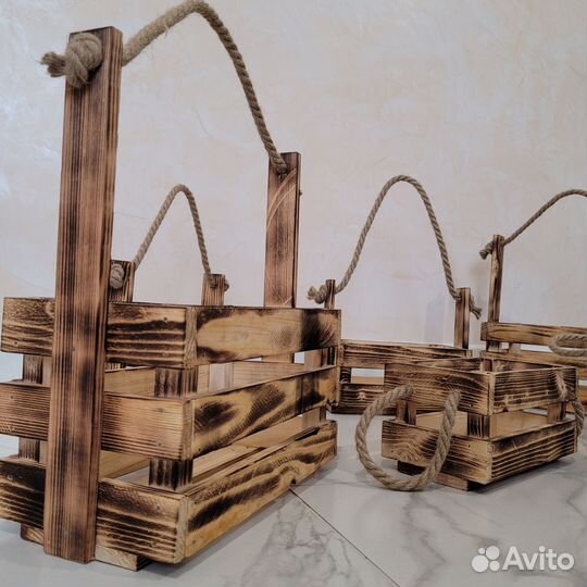 Корзина деревянная