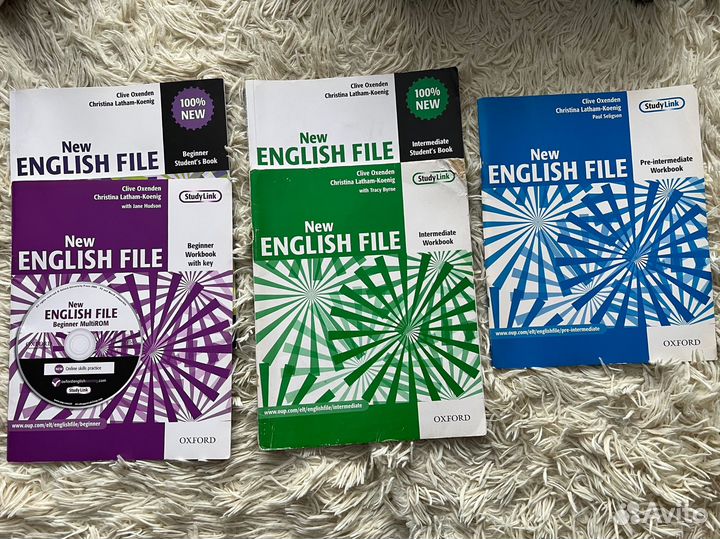 New English file Beginner, Pre-int, Intermediate