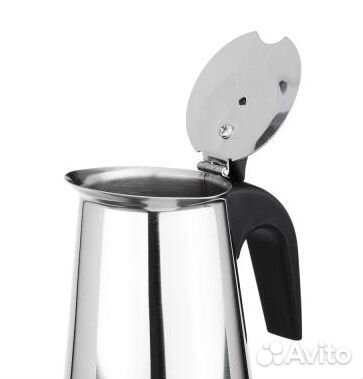 Кофеварка гейзерная, 400мл, нерж.сталь, нейлонова