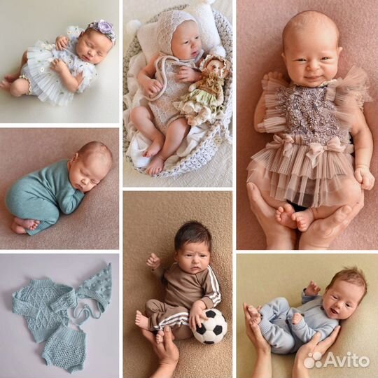 Костюмчики для съёмки новорождённого - новые