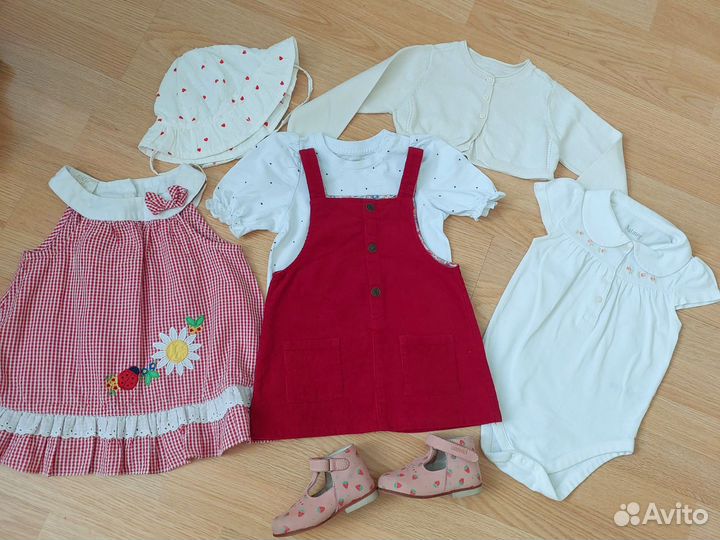 Летняя одежда для девочки 80 86 пакетом
