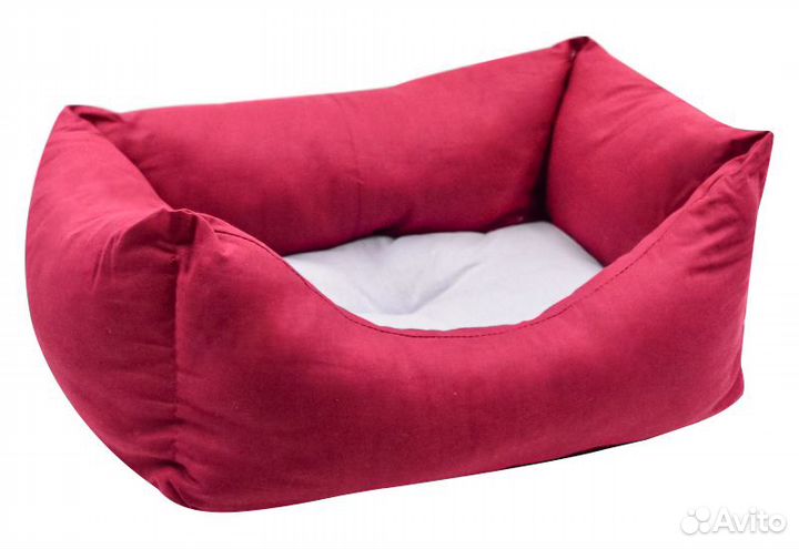 757131 лежанка пухлик поплин №3 49*36*22 см бордо