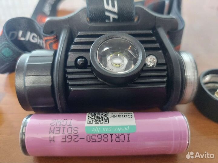 Налобный фонарь 18650 водонепроницаемый