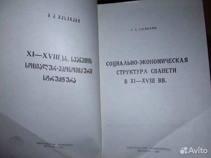 Гасвиани Г. Социально-экономическая структура Сван