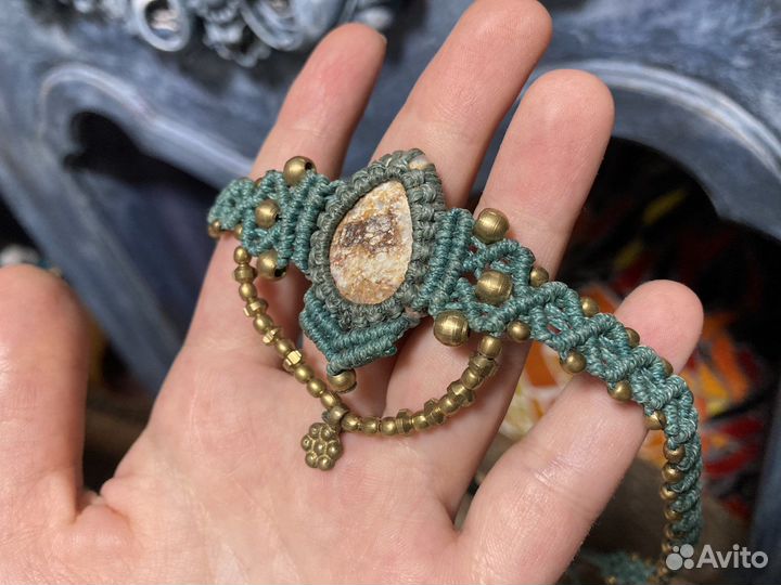 Чокер макраме колье бохо ручная работа