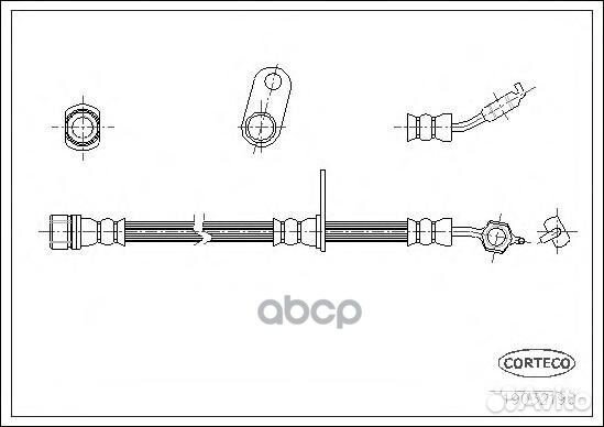 Шланг тормозной toyota carina E 92-97 перед.лев