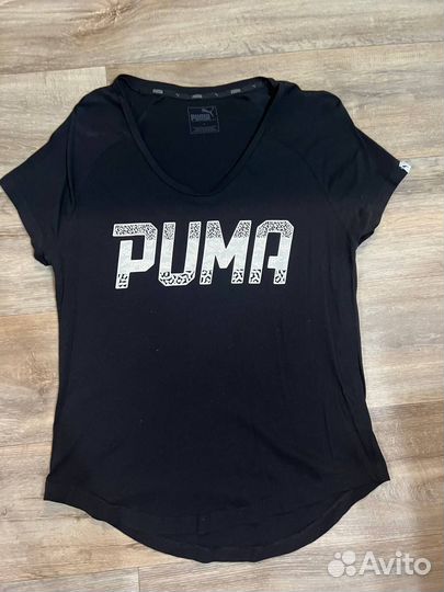 Puma футболка черная женская оригинал