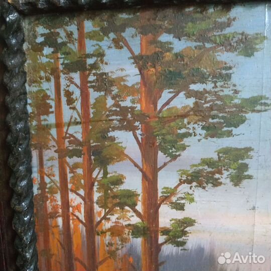 Картина маслом. Старая