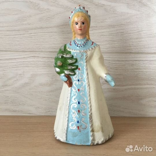 Фигурка опилочная СССР Снегурочка, пресс опилки