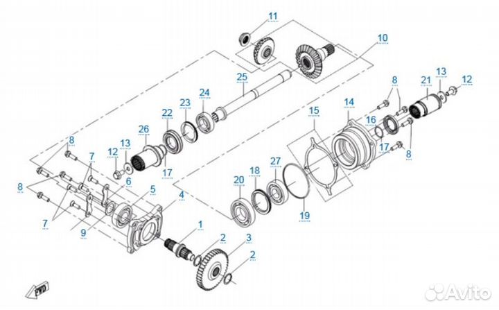 Гайка кпп cfmoto