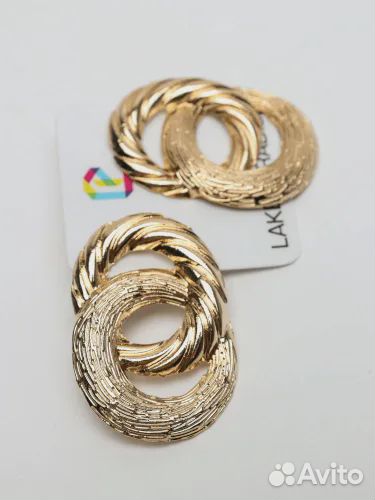 Серьги из двух колец