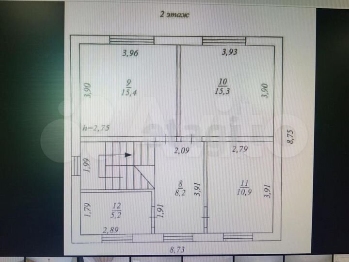Коттедж 149 м² на участке 6,6 сот.