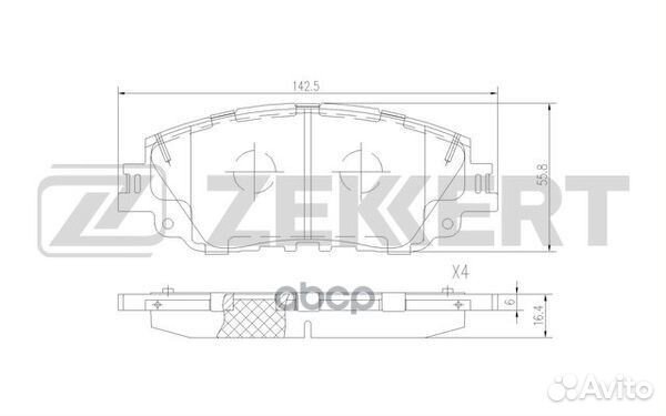 Колодки торм. диск. передн. Toyota Camry (V70)