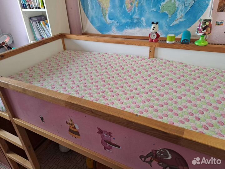 Детская кровать-чердак IKEA Кюра: чердак или домик