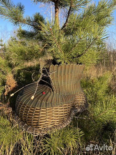 Кашпо для цветов из ротанга 