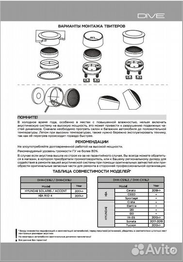 Акустика Dynamic State DHK-CS16.1 dive Series для